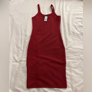 Dynamite NWT fuschia stretchy scoop neck dress, size S